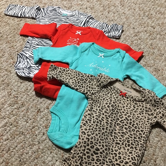 Carter's Other - Lot of 4 Carter’s newborn bodysuits